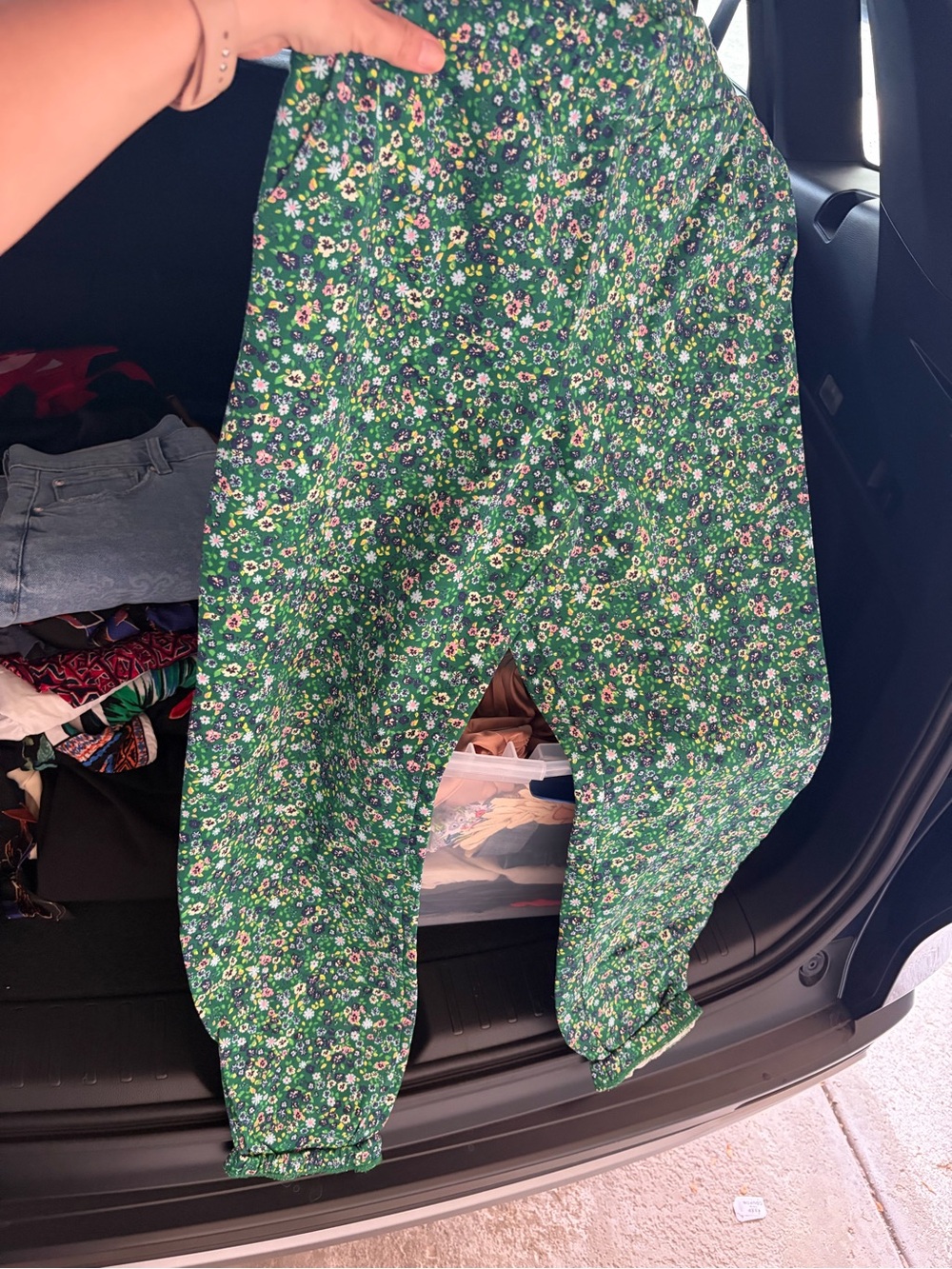 Zara Green Floral women’s  Pants